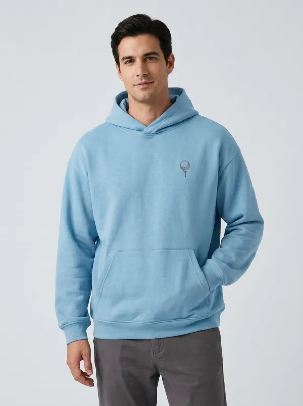 Performance Golf-Ball Ball-On-Tee Golf Casual Hoodie