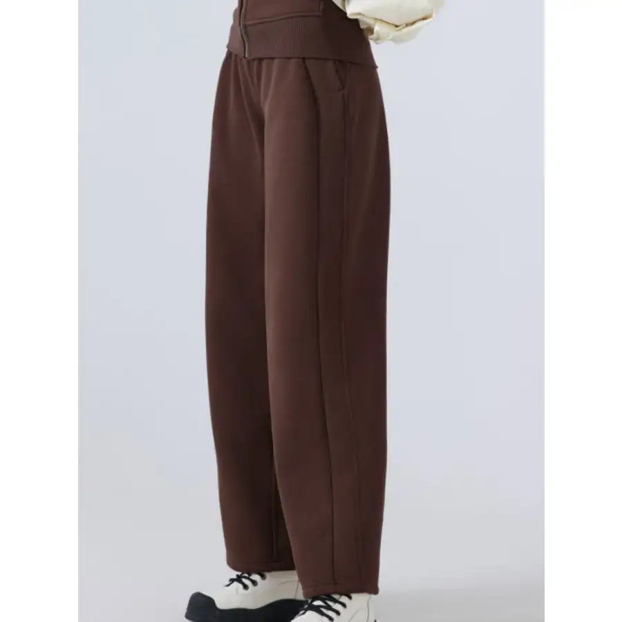 Feminine Drawstring Wide Leg Pants