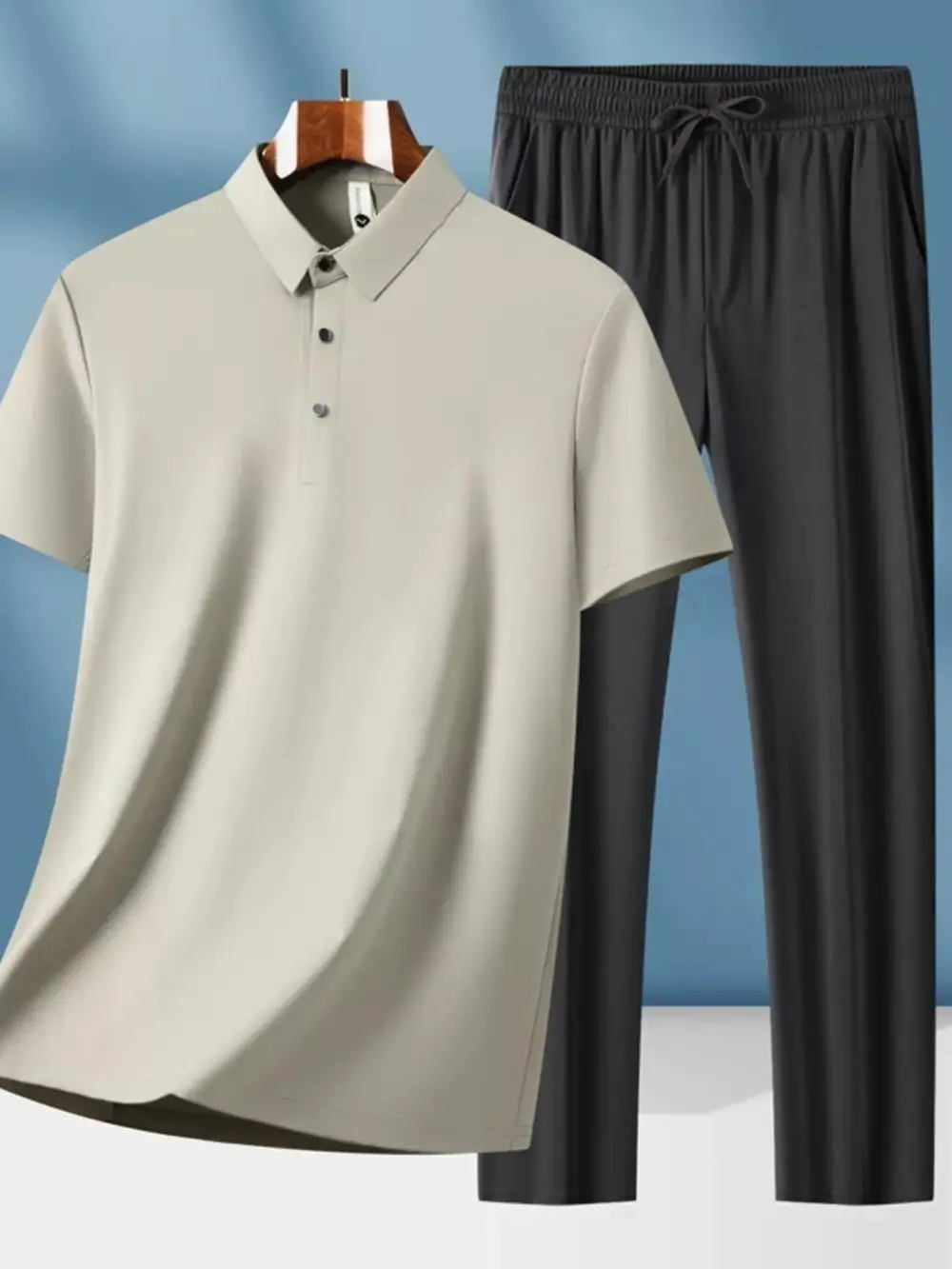 Button Detail Short Sleeve Top and Pants Set
