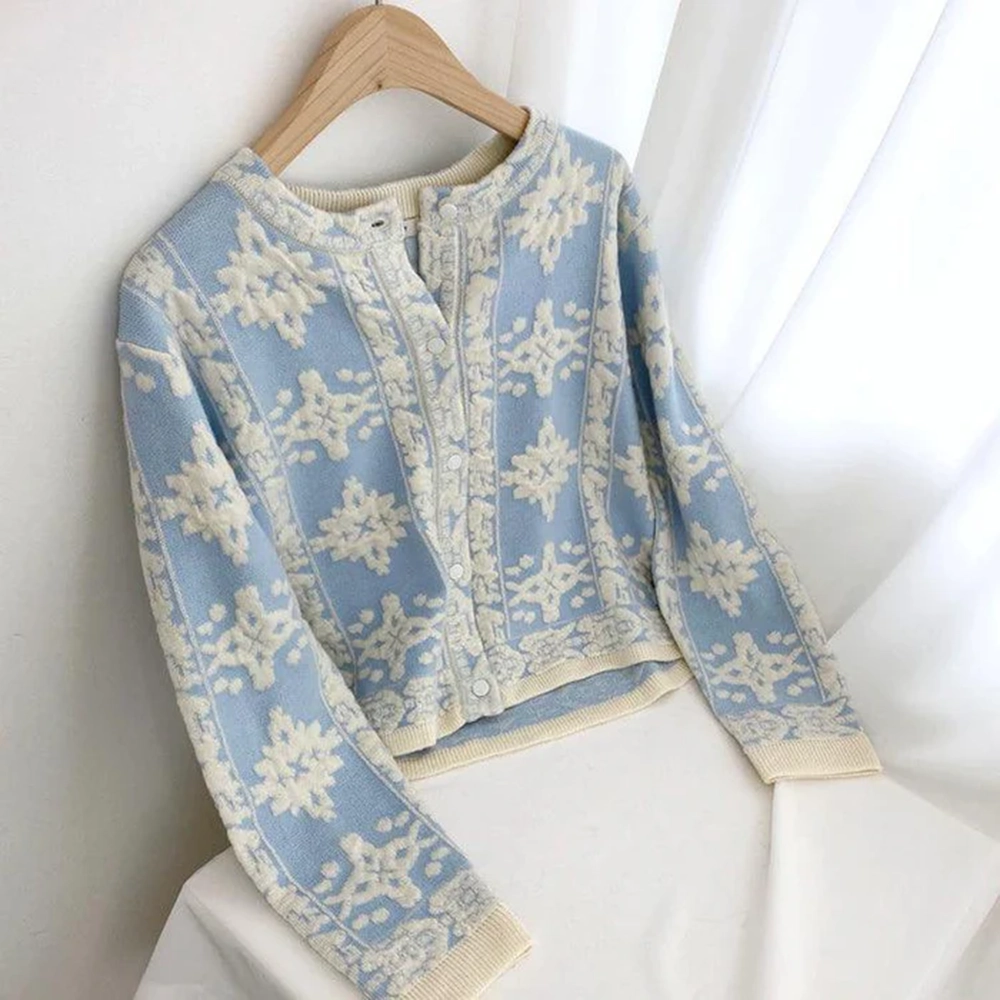 Elegant Floral Embroidery Cardigan