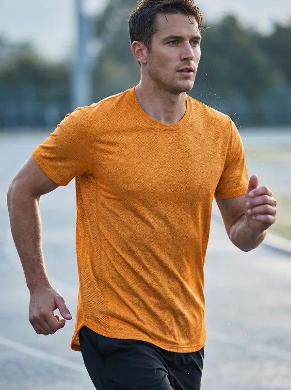Men's Fitness Sports Mesh Breathable Printed T-Shirt
