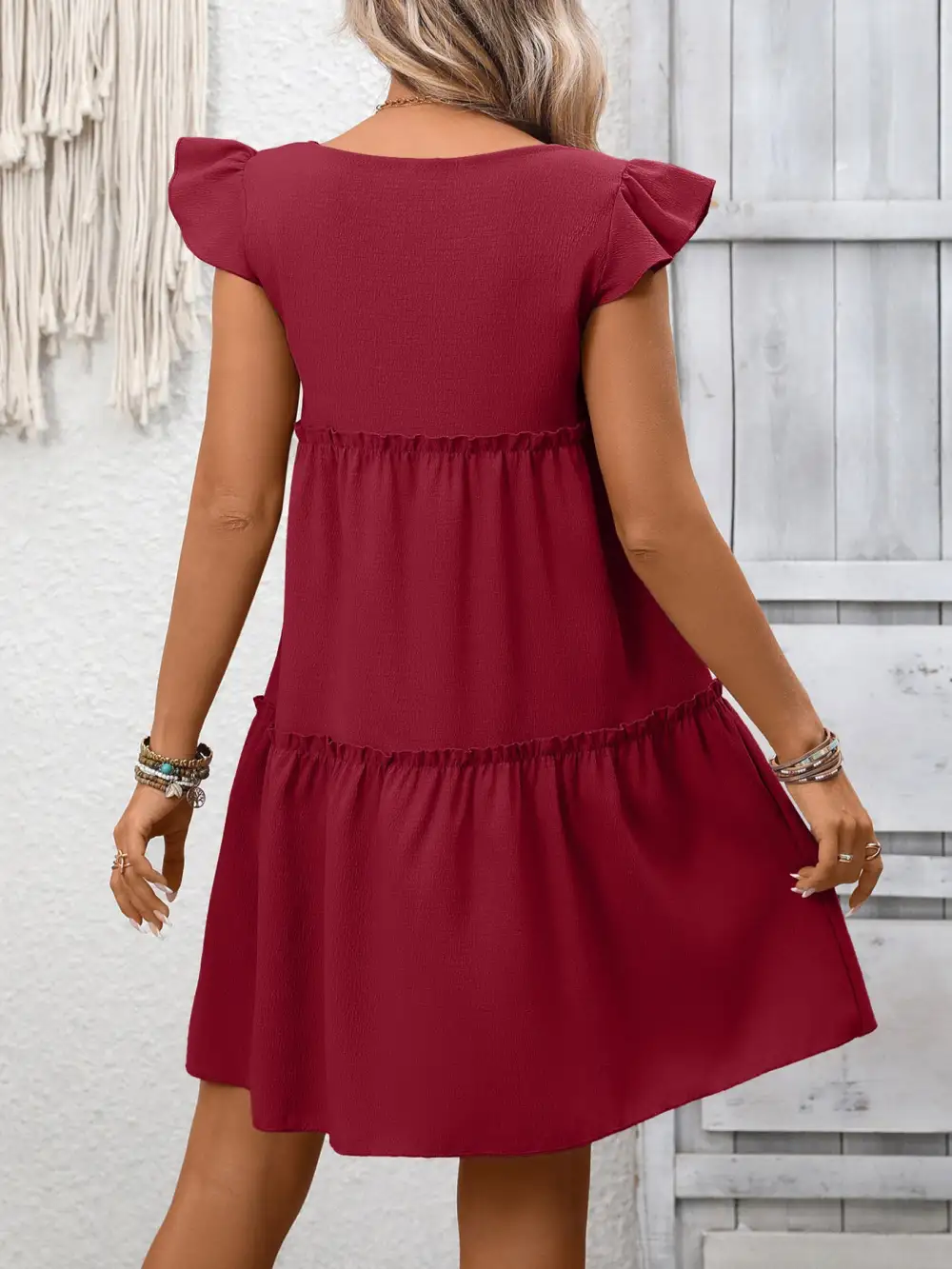Ruffle Tiered Mini Dress