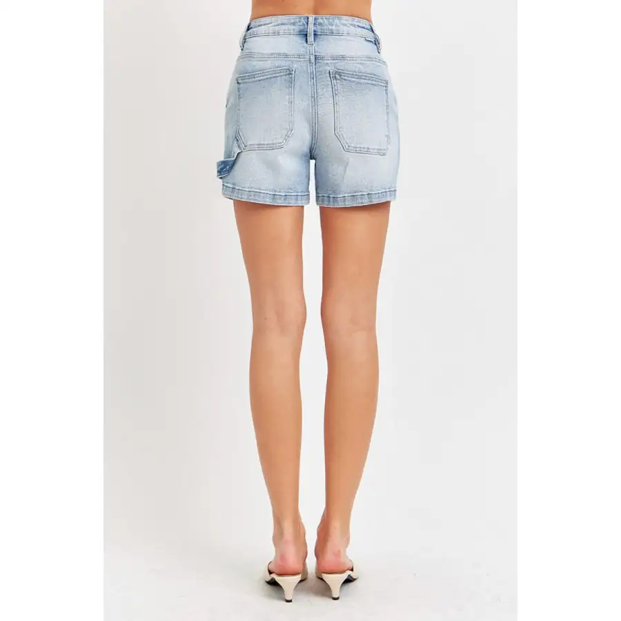 Full Size High Rise Denim Shorts