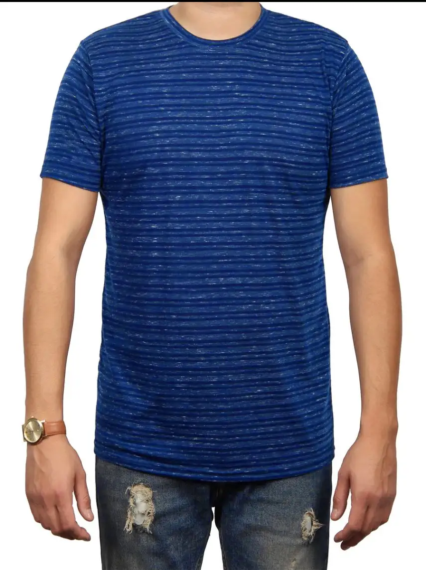 Relaxed Striped Jersey Men's Button Down Shirt