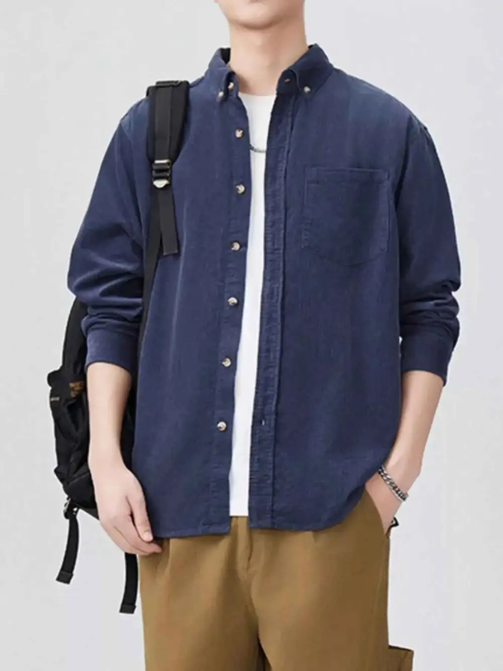 Modern Button Up Long Sleeve Shirt