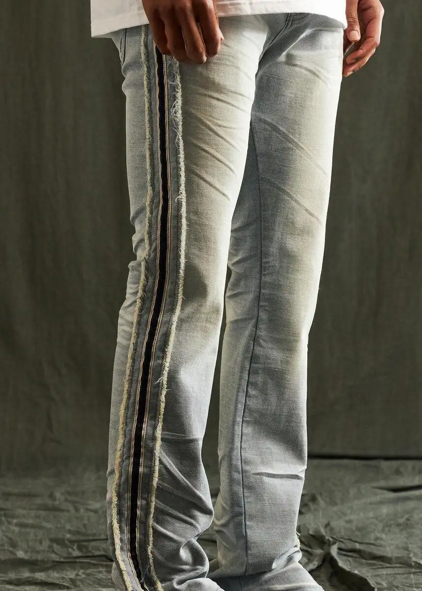 Ankle Opening Stripe Jeans