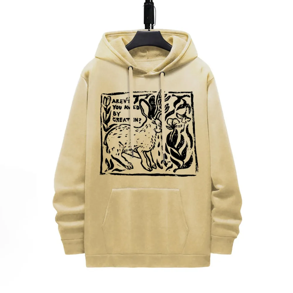 Arent You Awed By Creation Pattern Printed Hoodie