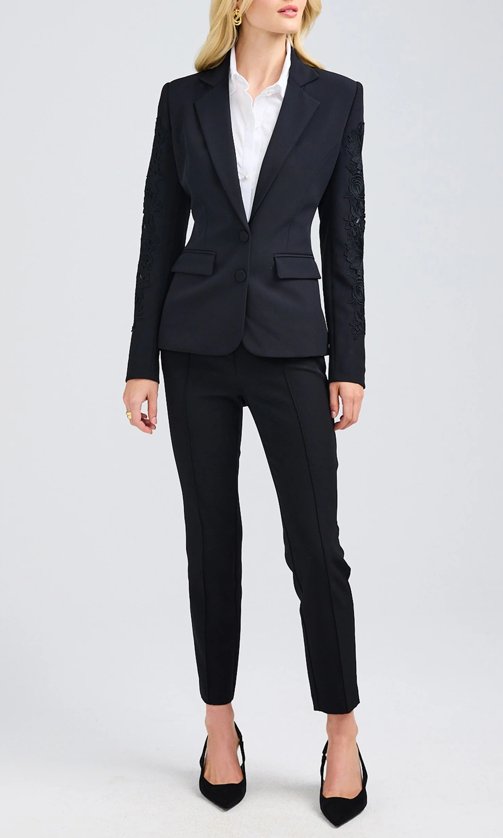 Black Lace Combo Blazer