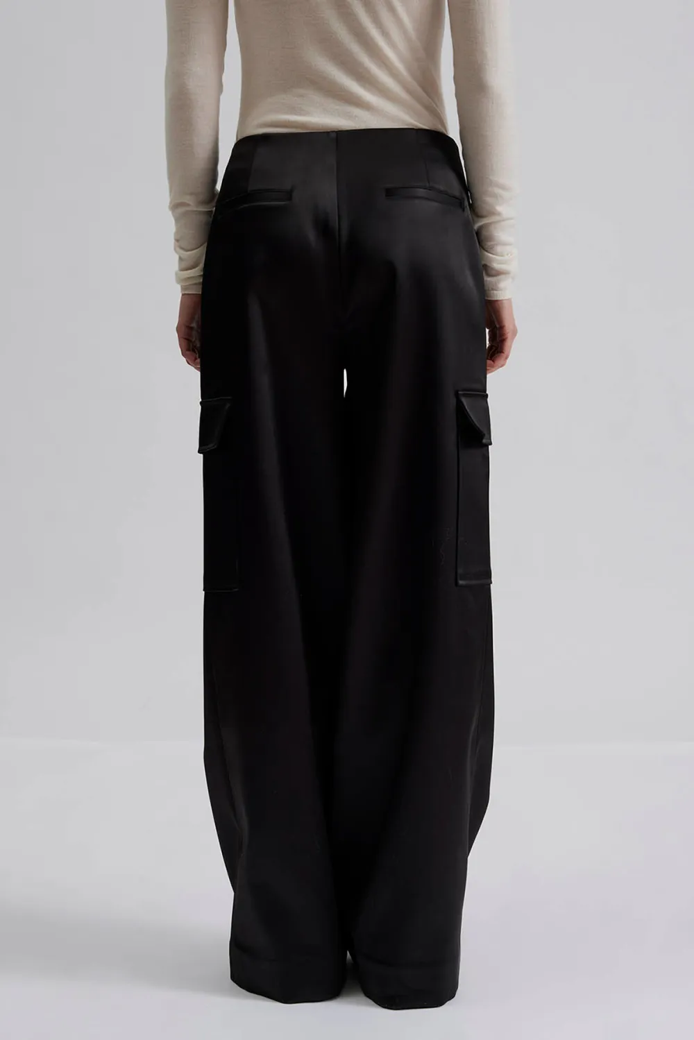 Cargo Pocket Wide Leg Trousers