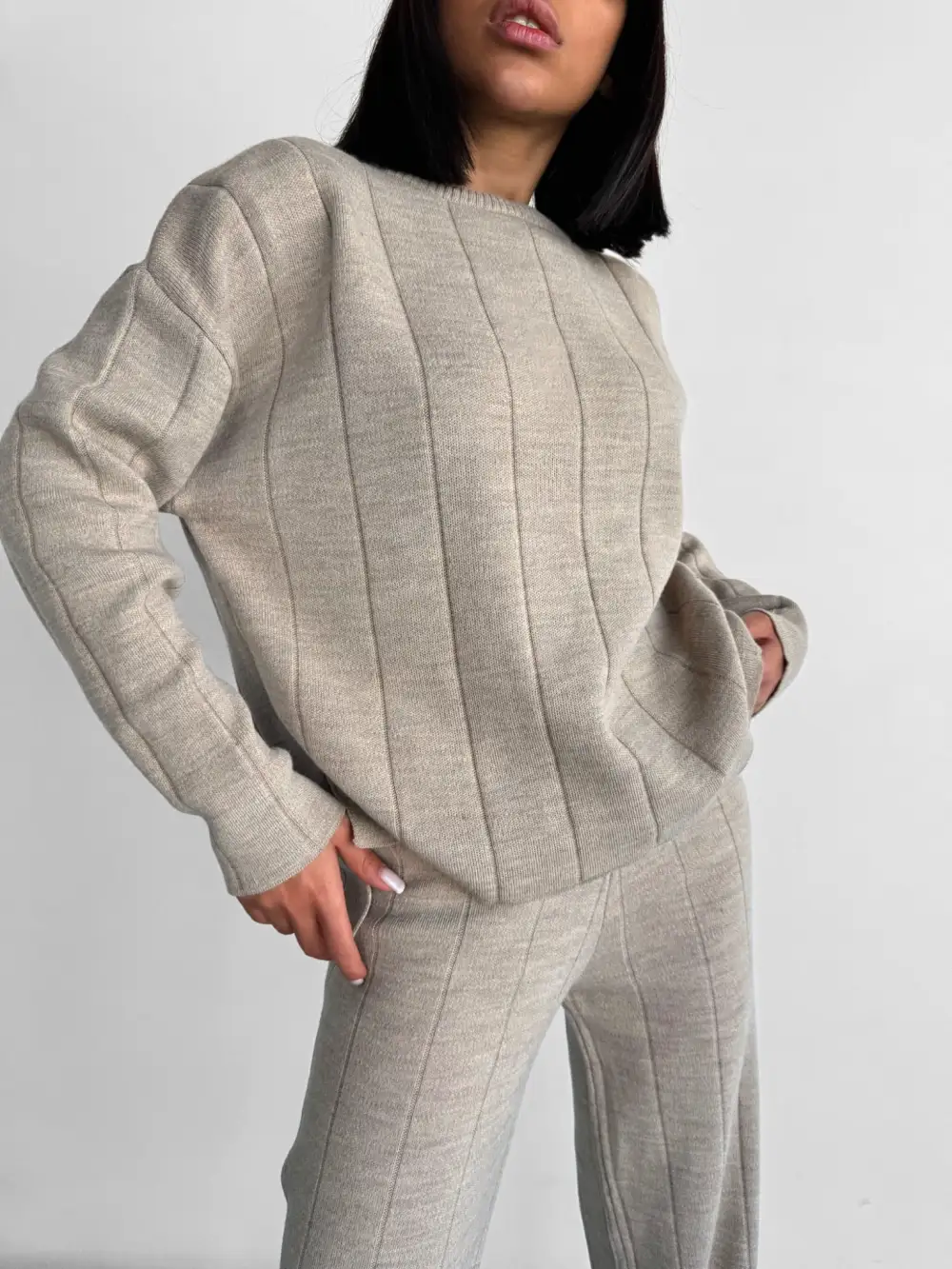Modern Knit Textured Sweater