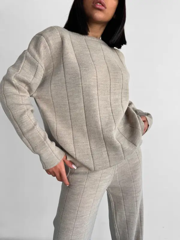 Modern Knit Textured Sweater