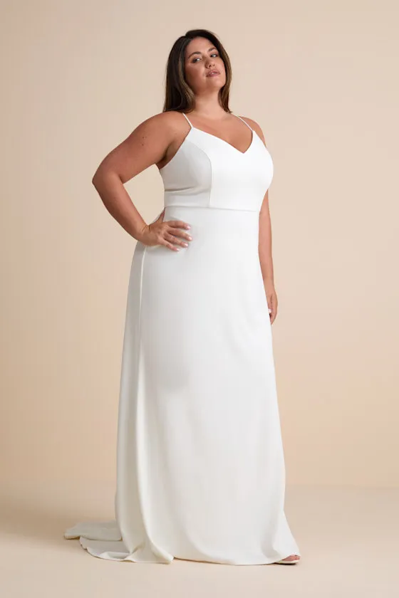 Feeling of Forever White Sleeveless Mermaid Maxi Dress