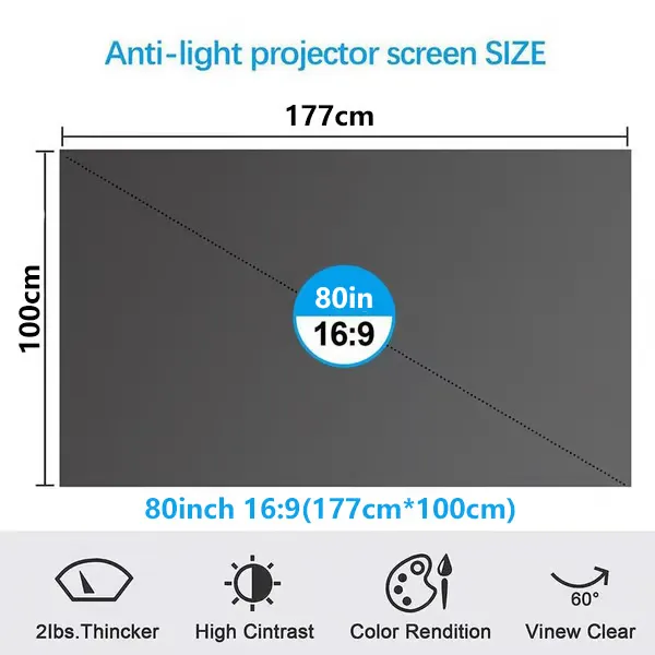 ⚡Hot Sales 49% OFF🔥Anti-Light Projector Screen (16:9)🎥✨