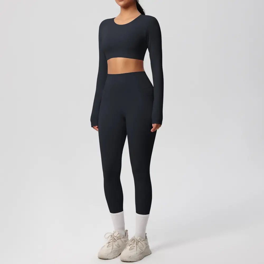 Brushed High-Waist Two-Piece Activewear Active Set