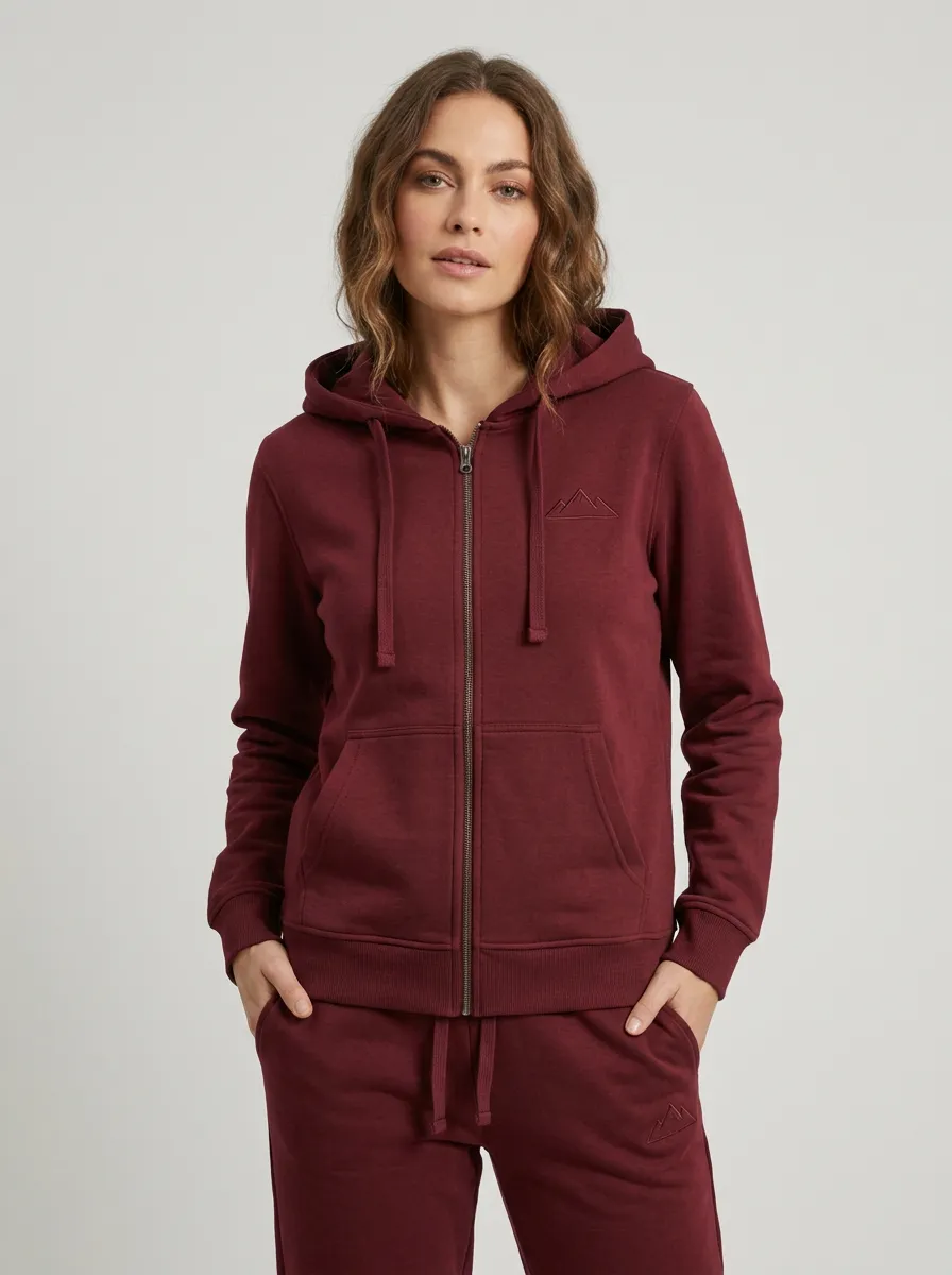 Women's Sage Green Zip-Up Hoodie Jacket & Jogger Set