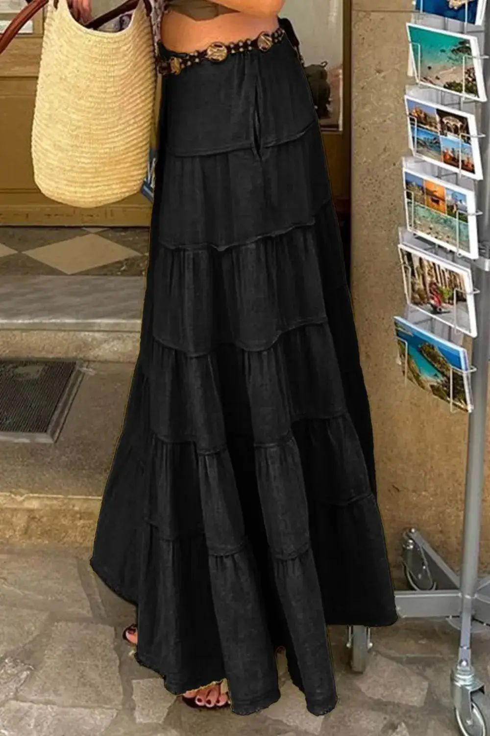 Quiet Drawstring Bohemian Skirt