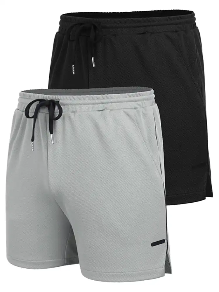 Mesh Lightweight Workout Shorts Two Piece Set