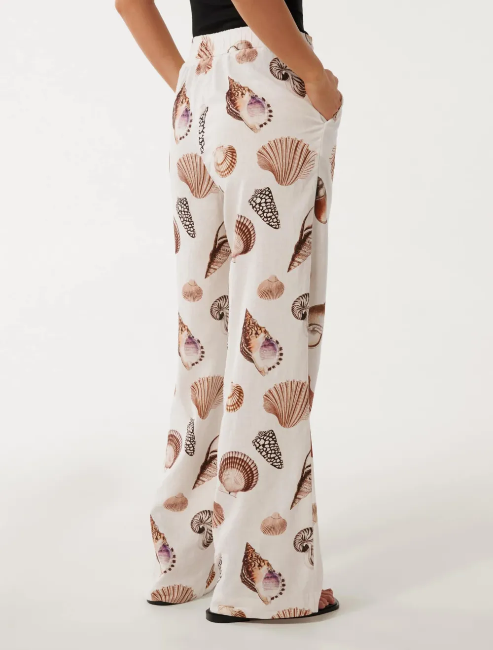 Animal Print Wide-Leg Pants