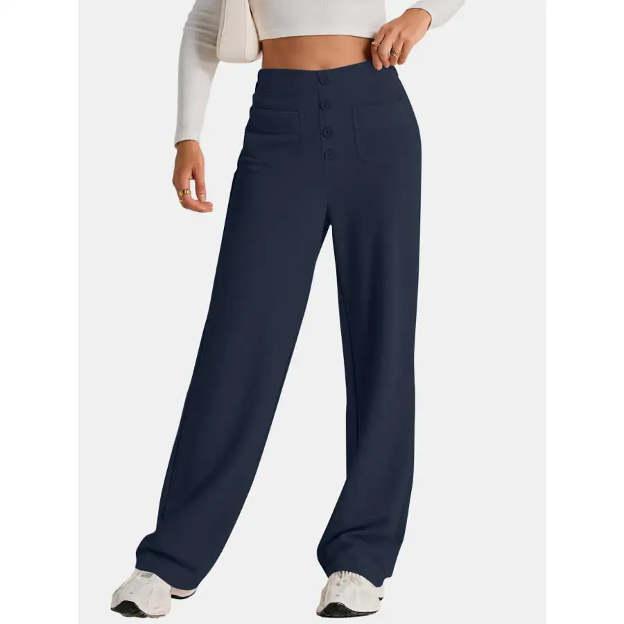 Chic High Waist Wide Leg Pants