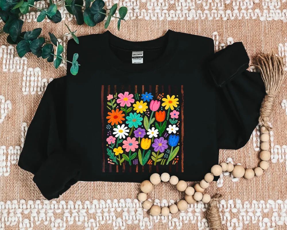 Wildflower Graphic Crewneck Sweatshirt