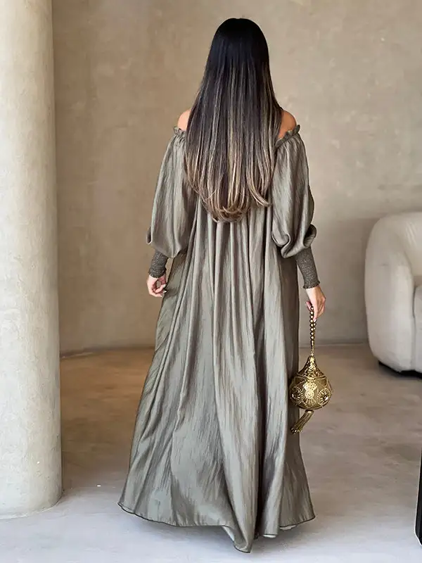 Loose Color Long Maxi Dress