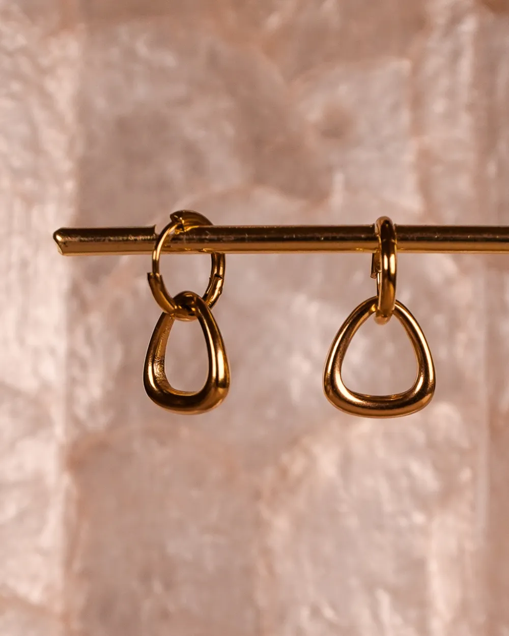 Sculpted Edge Drop Earrings