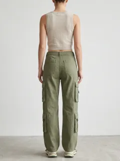 Lifestyle Utility Style Multi Pocket Style Women's Multi Pocket Cargo Pants
