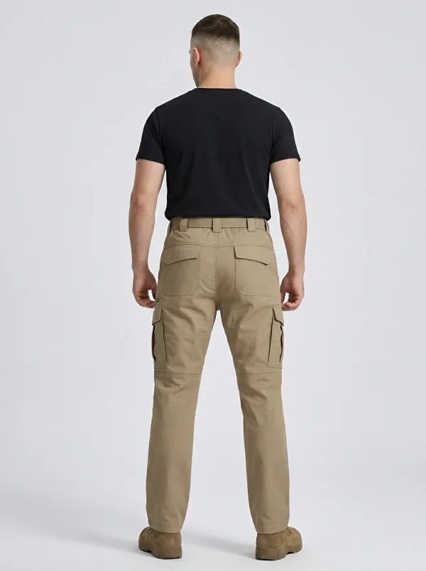 Men's Elastic-Waist Tactical Cargo Pants