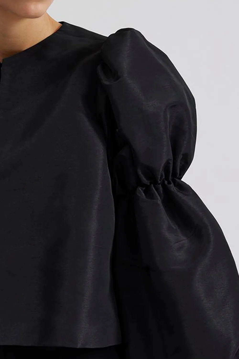 Long Sleeve Pouf Sleeve Blouse