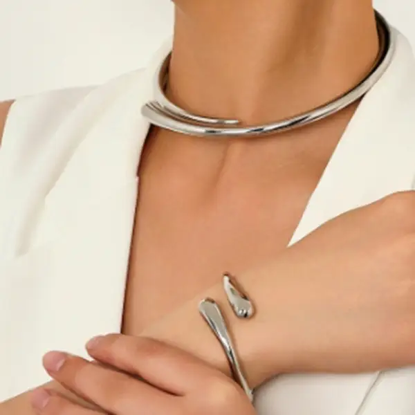 Geometric Metal Jewelry Set