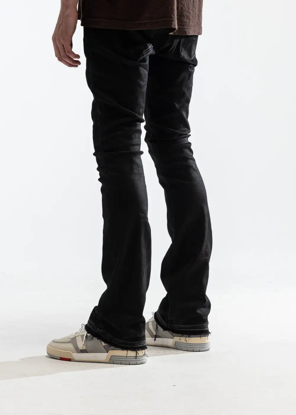 Skinny Raw Hem Flare Jeans