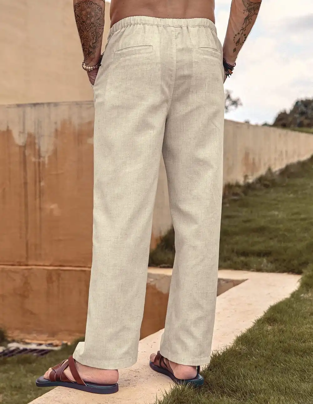 Linen Waist Yoga Pants