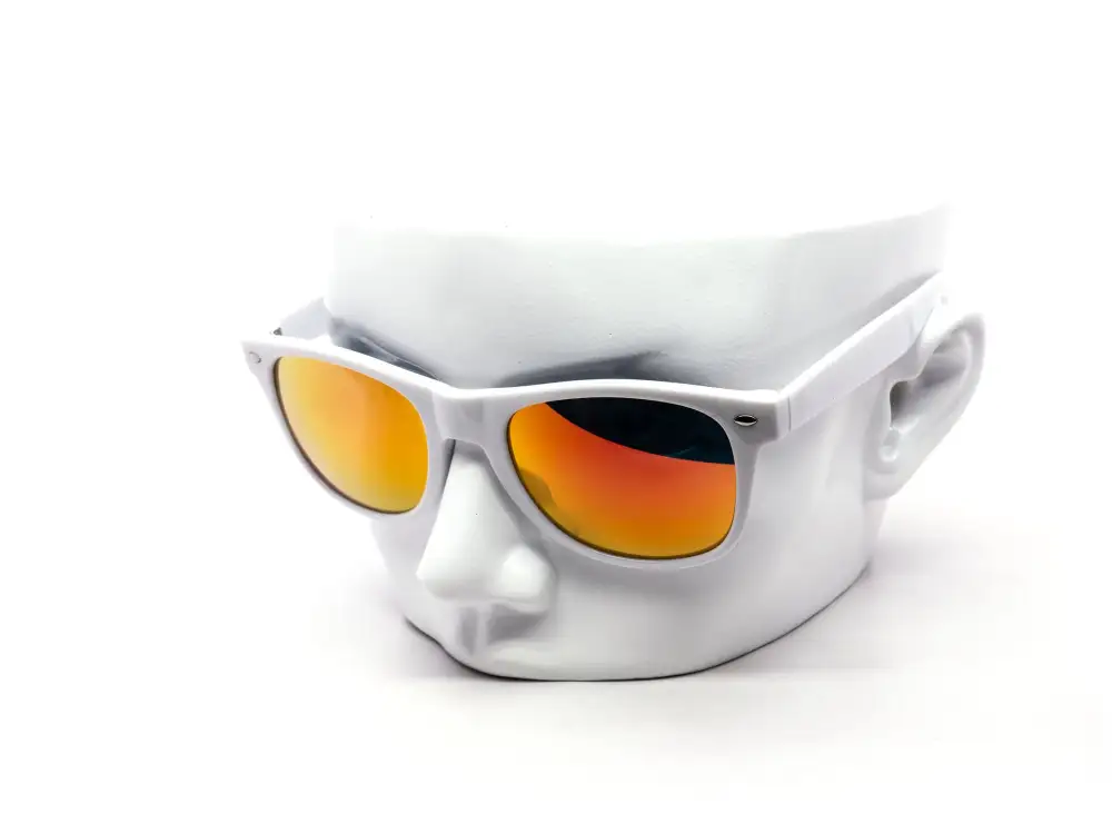 12-Pack All-White Modern Square Mirror Sunglasses