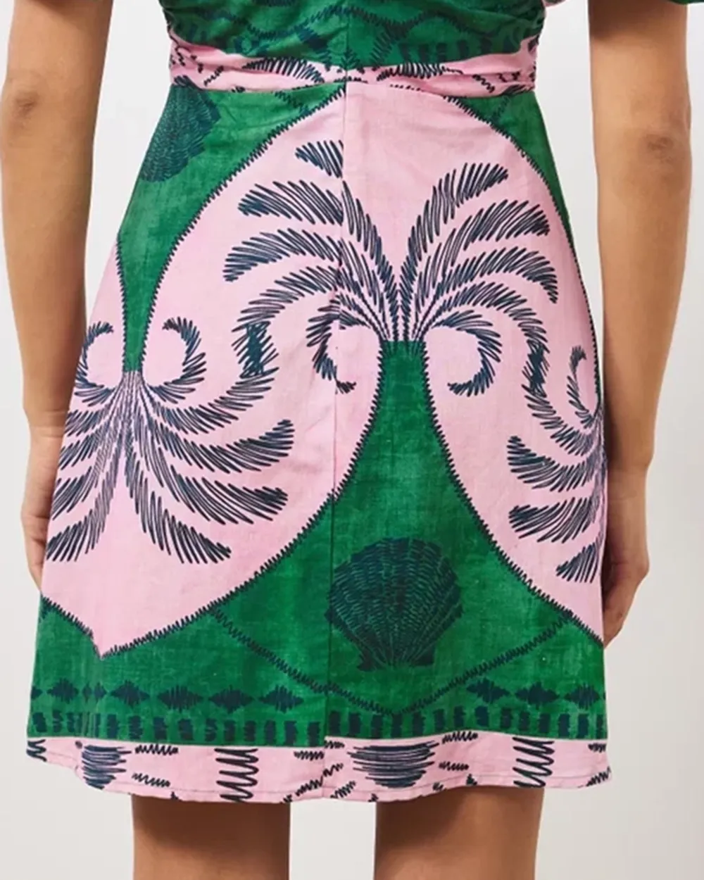 Linen Blend Mini Dress