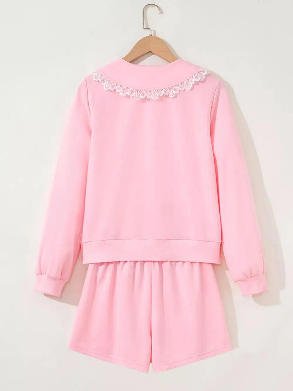 Lace Cotton Blend Coordinated Set