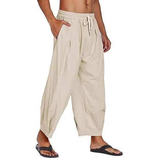 Men's Cotton Linen Harem Pants