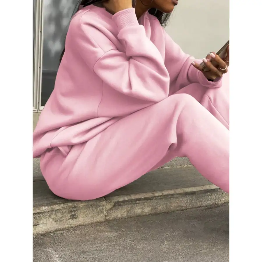 Classic Half Zip Sweatshirt and Pants Set