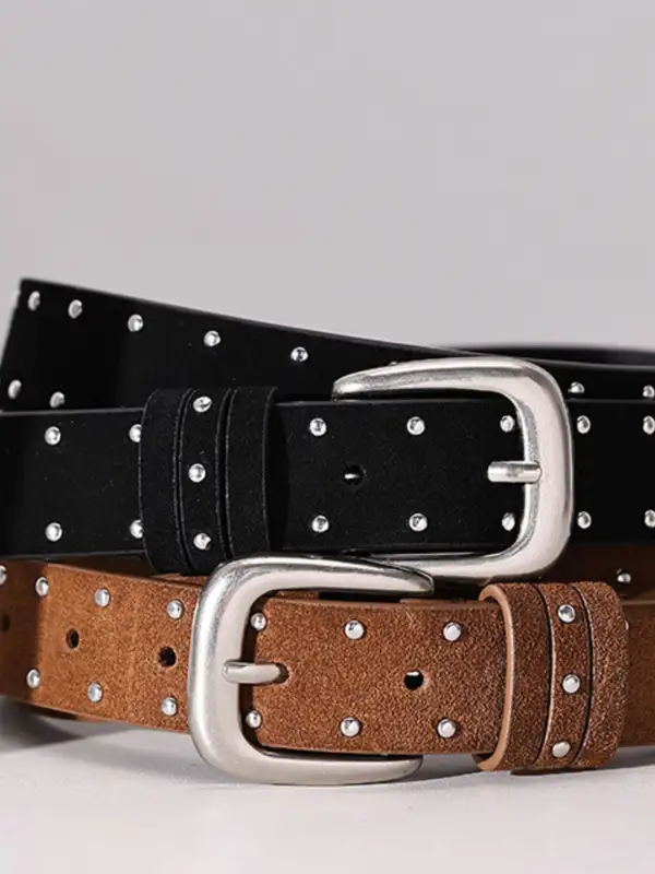 Studded Classic Buckle Belt