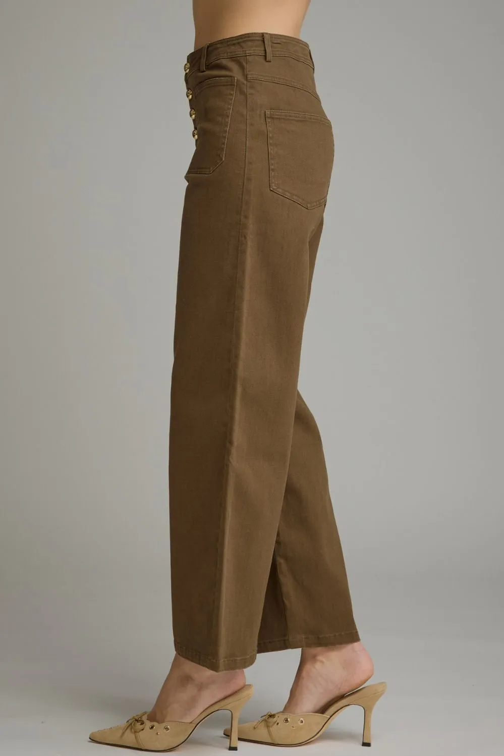 Button-Fly Front Pants