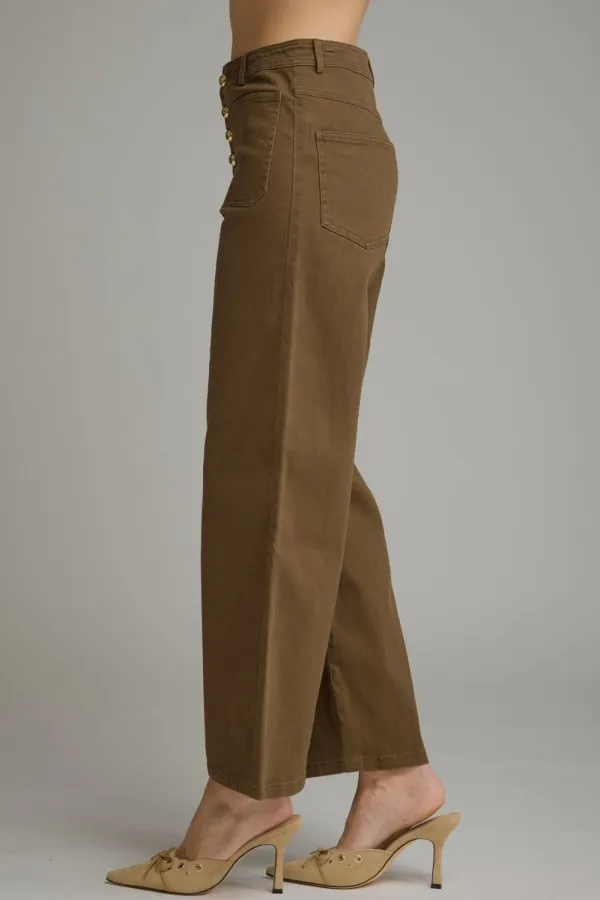 Button-Fly Front Pants