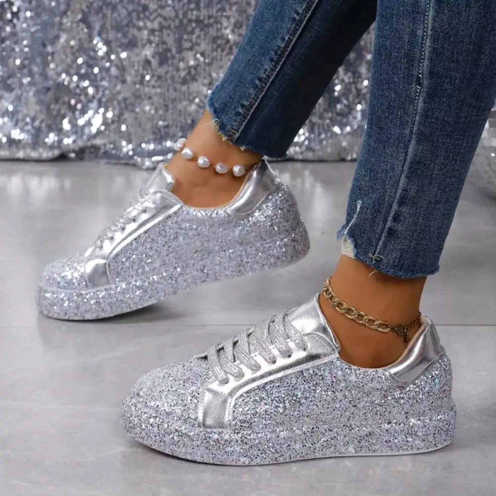 Sparkling Lace Up Sneakers