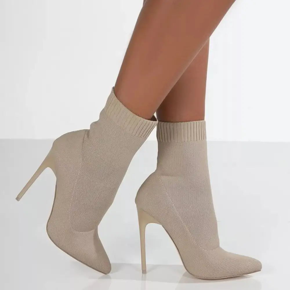 Relaxed Point Toe Stiletto Boots