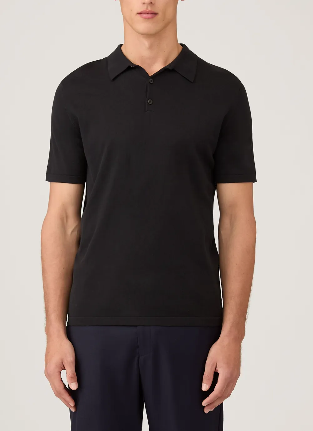Clean Everyday Regular Fit Sea Island Cotton Knit Short Sleeve Polo Shirt
