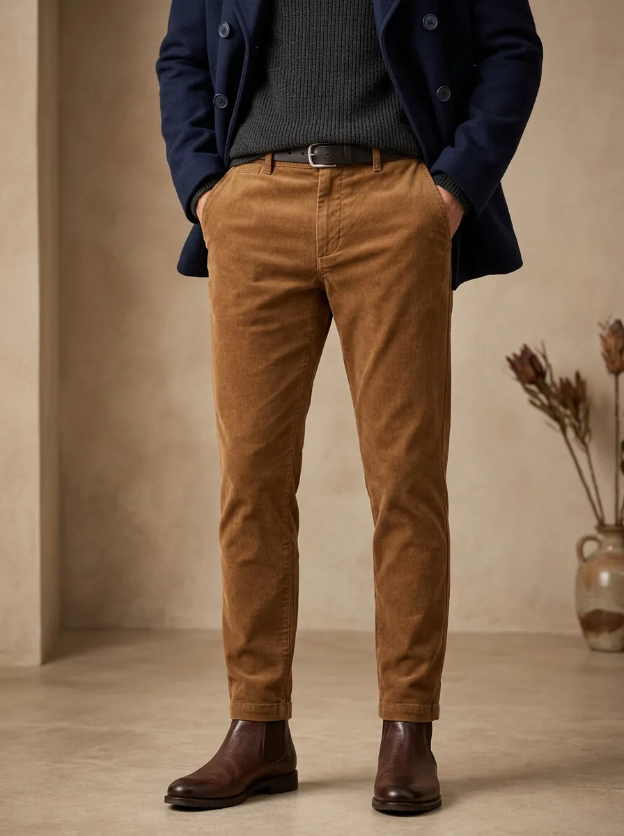 Men's Autumn Winter Refined Corduroy Trousers