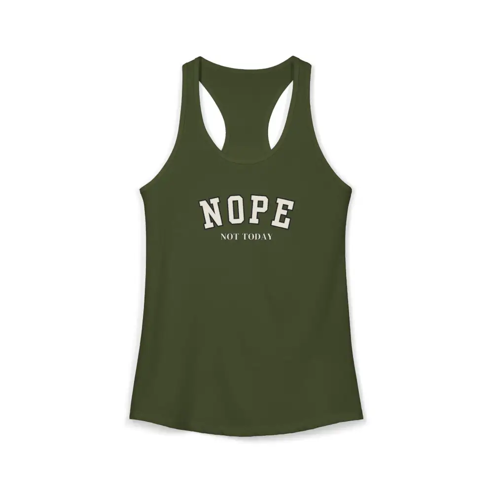 Not Today Graphic Racerback Tank