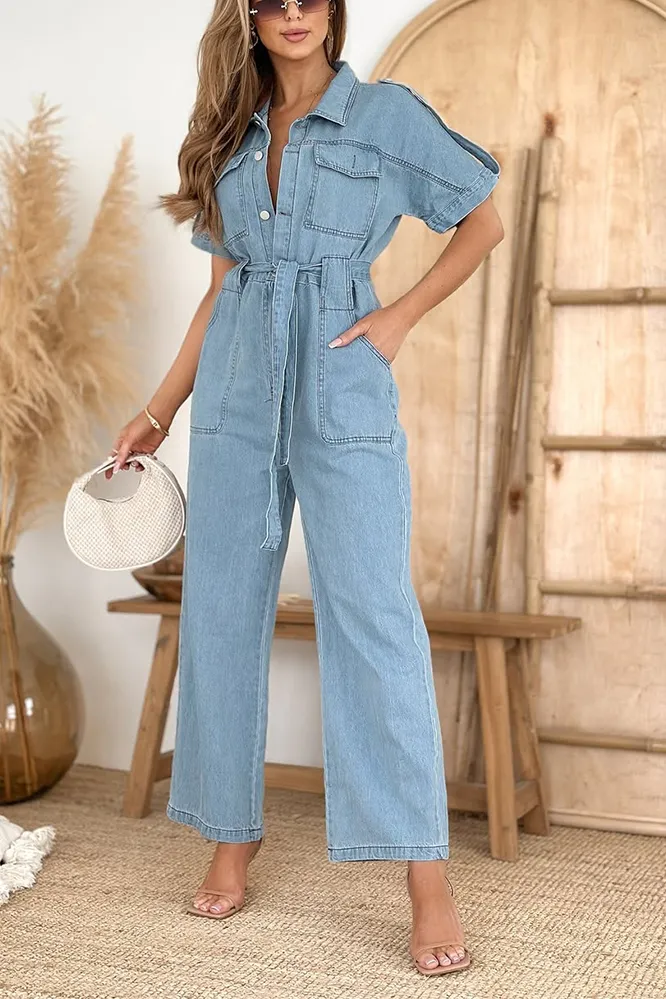 6PACK-Women's Fashion Casual Half Sleeve jumpsuit