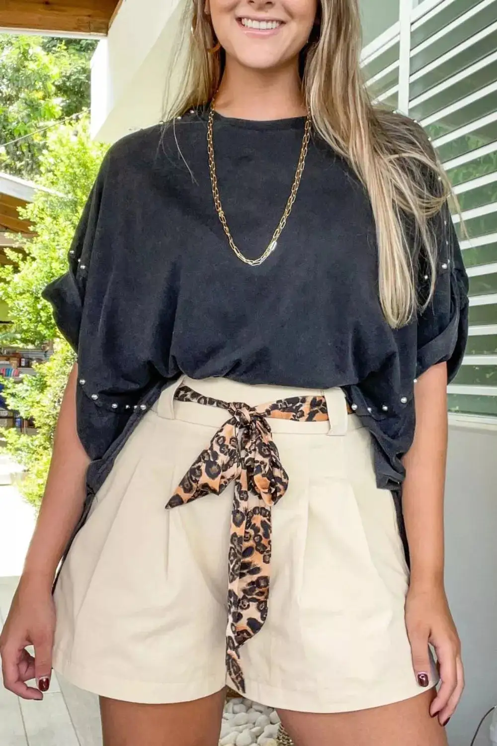 High Waisted Pleated 1 Casual Shorts