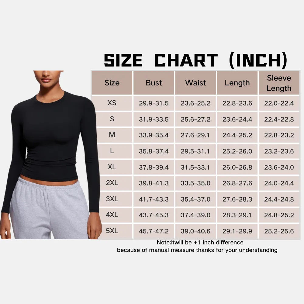 Long Sleeve Shirts for Women Soft Crew Neck Tight Tops