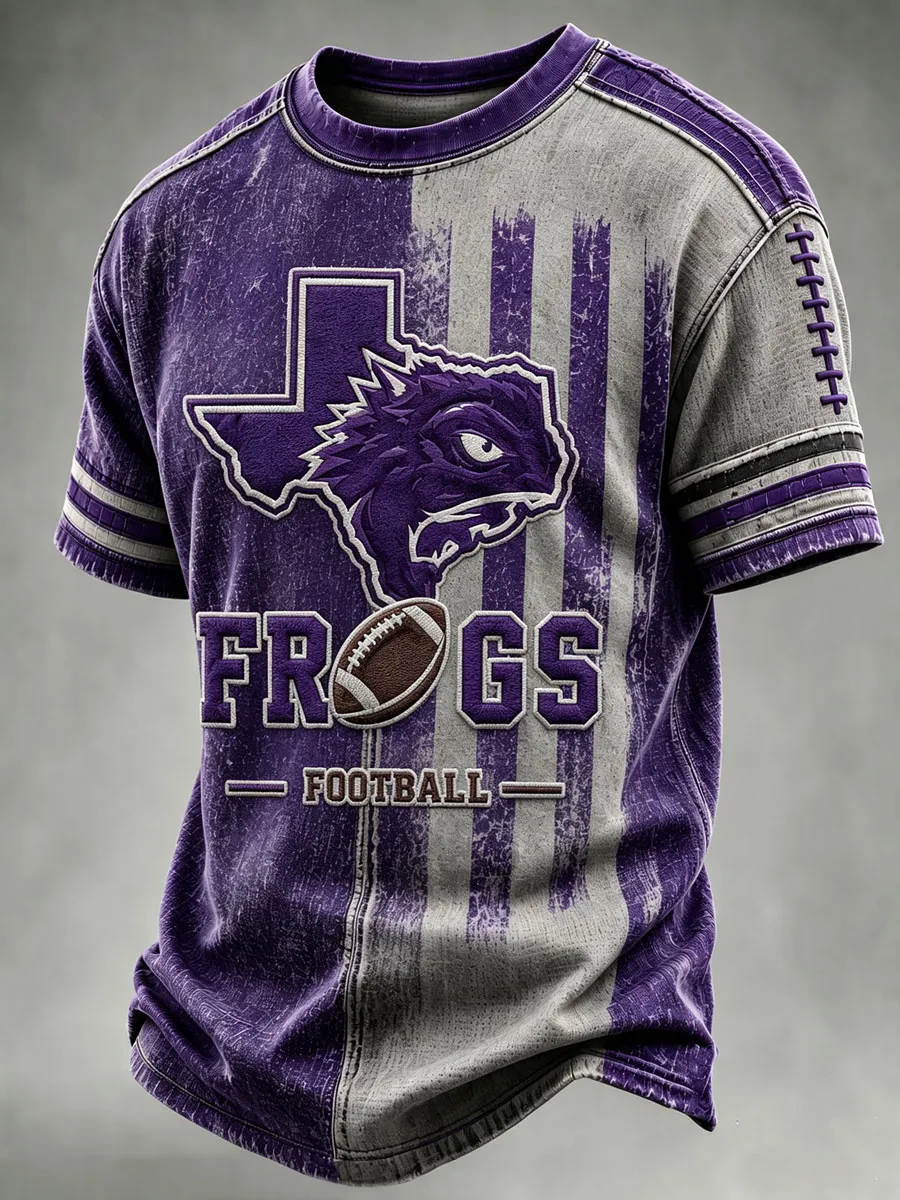 Men's Football Print Casual T-Shirt