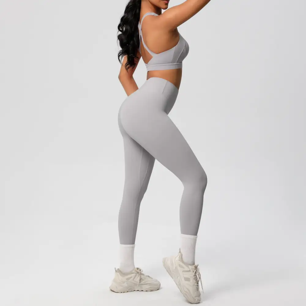 Backless High-Waist Two-Piece Activewear Active Set
